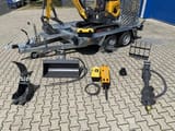 Mini Excavator Vermietung / Minibagger 1-TONNE Inkl. Anhänger / Wochenende / Verstellfahrwerk / Schwemnkarm / Anbaugeräte
