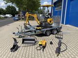 Mini Excavator Vermietung / Minibagger 1-TONNE Inkl. Anhänger / Wochenende / Verstellfahrwerk / Schwemnkarm / Anbaugeräte