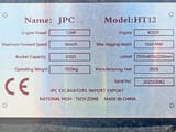 2025 JPC HT-12 MINI Mini Excavator