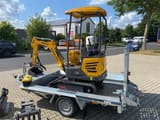 Berger Kraus BK1250JSR mini excavator on trailer