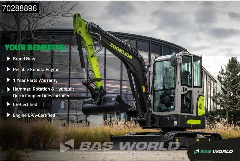 2024 Zoomlion ZE26GU Mini Excavator