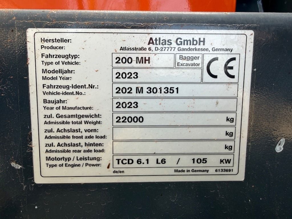 2023 Atlas 200MH Material Handler