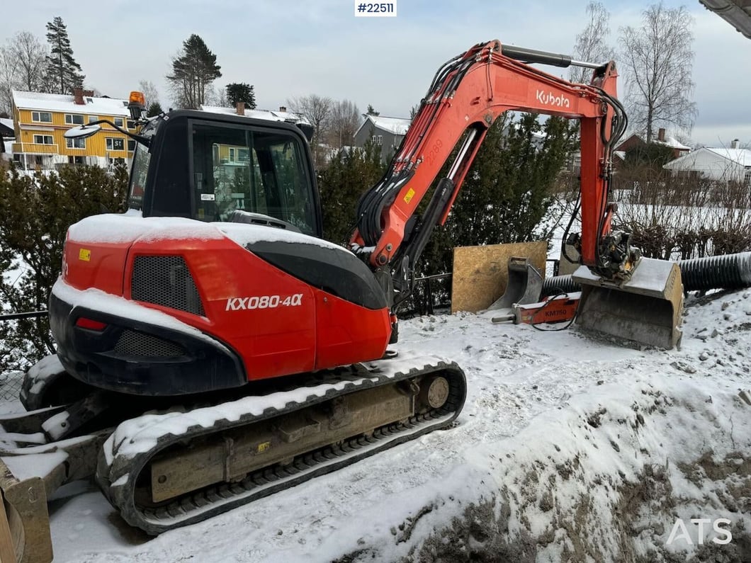 2018 Kubota KX080-4A Crawler Excavator