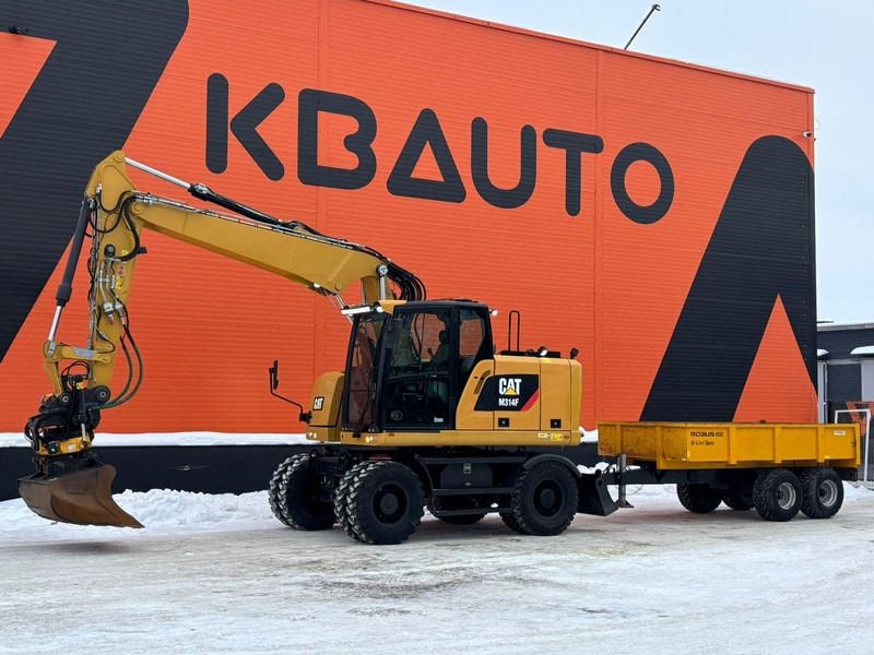 Caterpillar M 314 F Tiltrotator / Central Lubrication / AC / Trailer Robus YEAR 2017