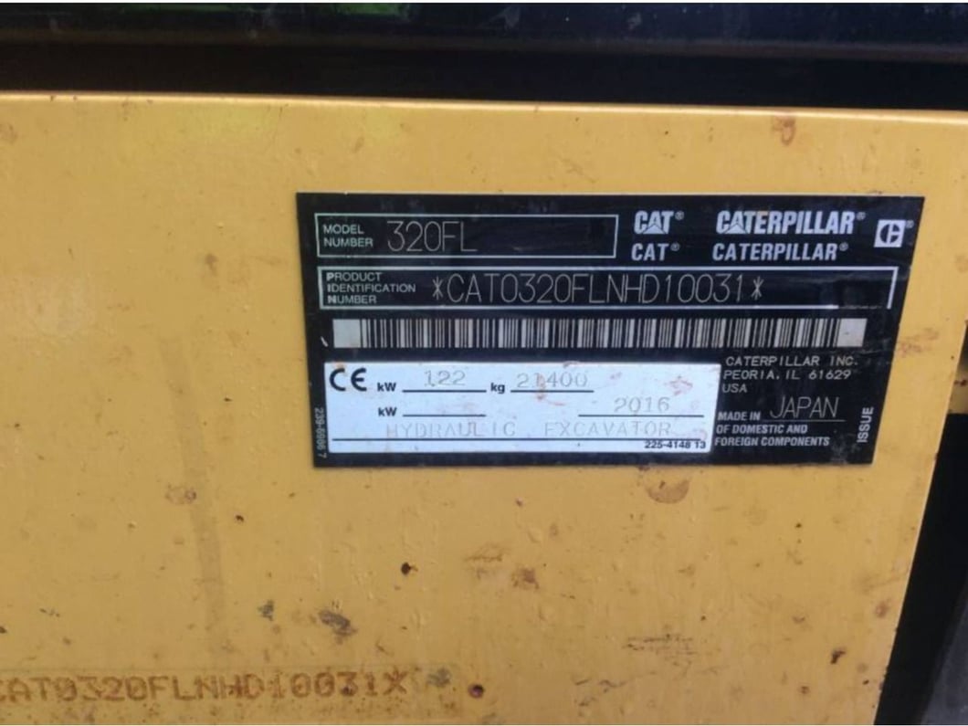 2016 Caterpillar 320F Crawler Excavator