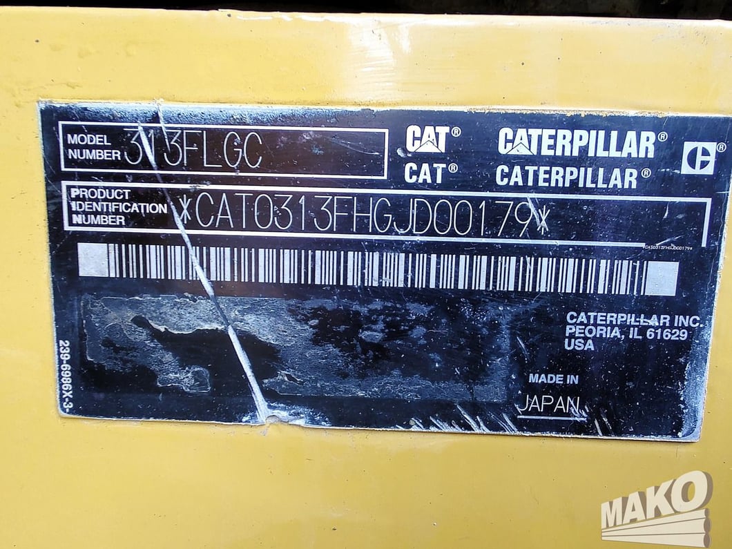 2015 Caterpillar 313FLGC Crawler Excavator