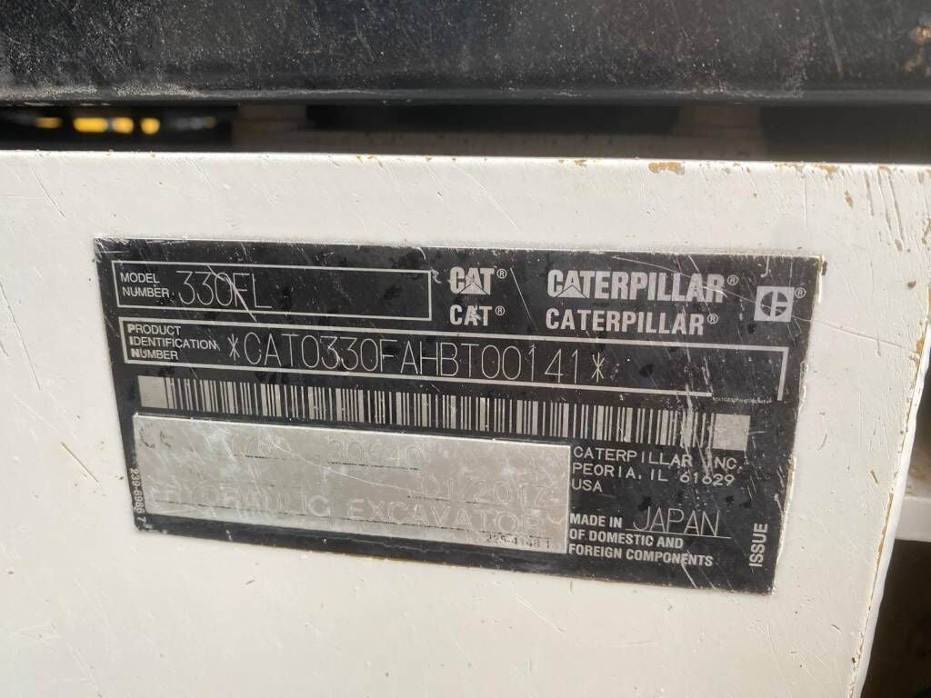 2017 Caterpillar 330F Crawler Excavator