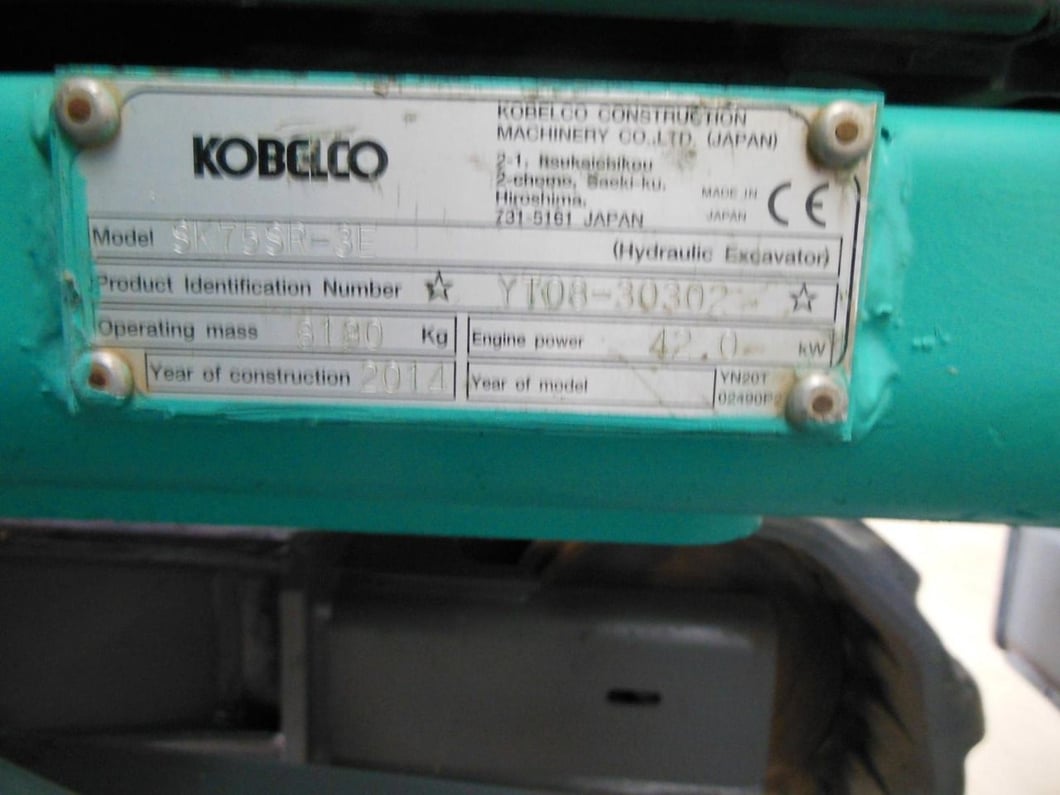 2014 Kobelco SK75SR-3E Crawler Excavator