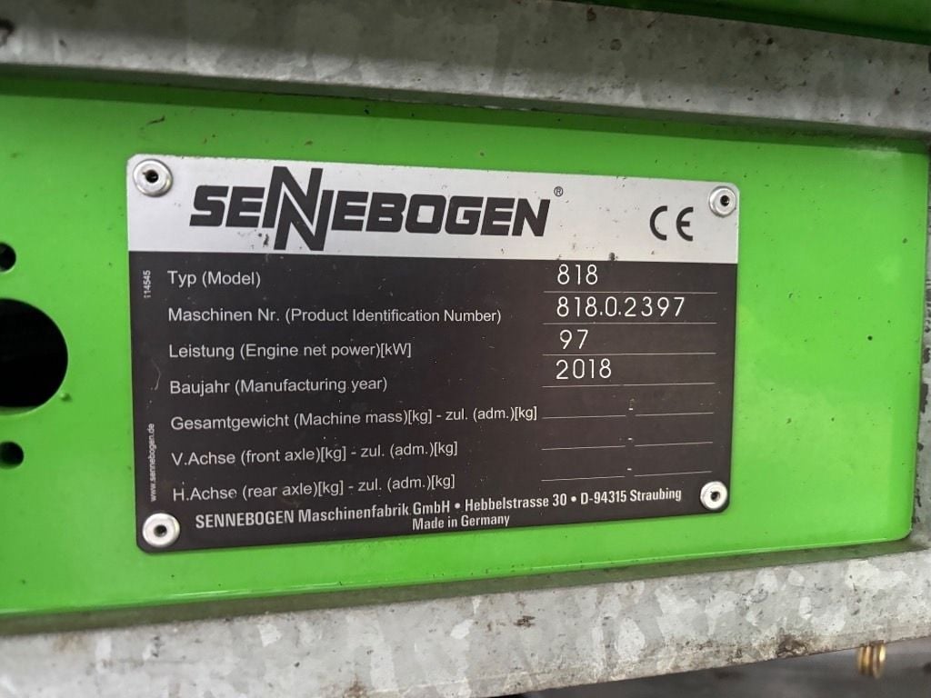 2018 Sennebogen 818 M E Material Handler