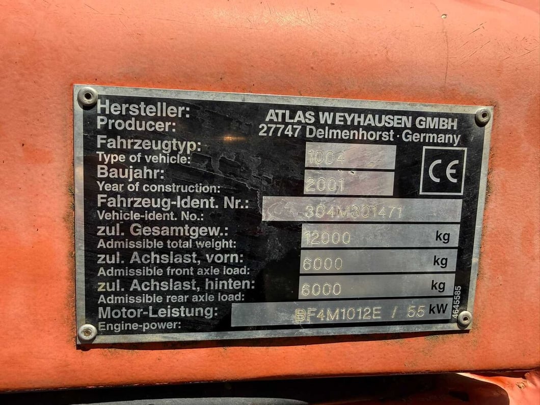 2001 Atlas 1004 M Wheel Excavator