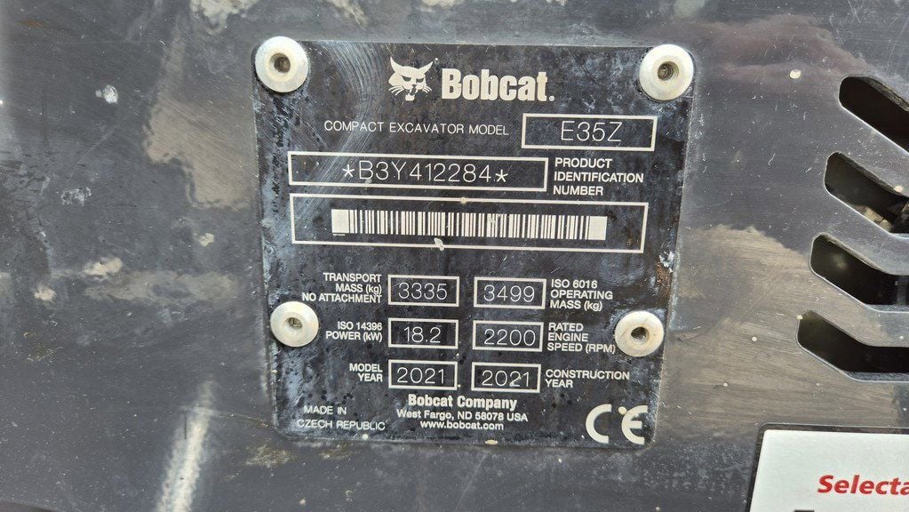 2021 Bobcat E35Z Mini Excavator