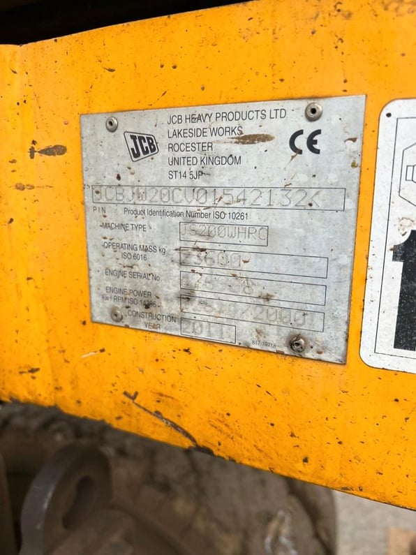 2011 JCB JS200WHRC Wheel Excavator
