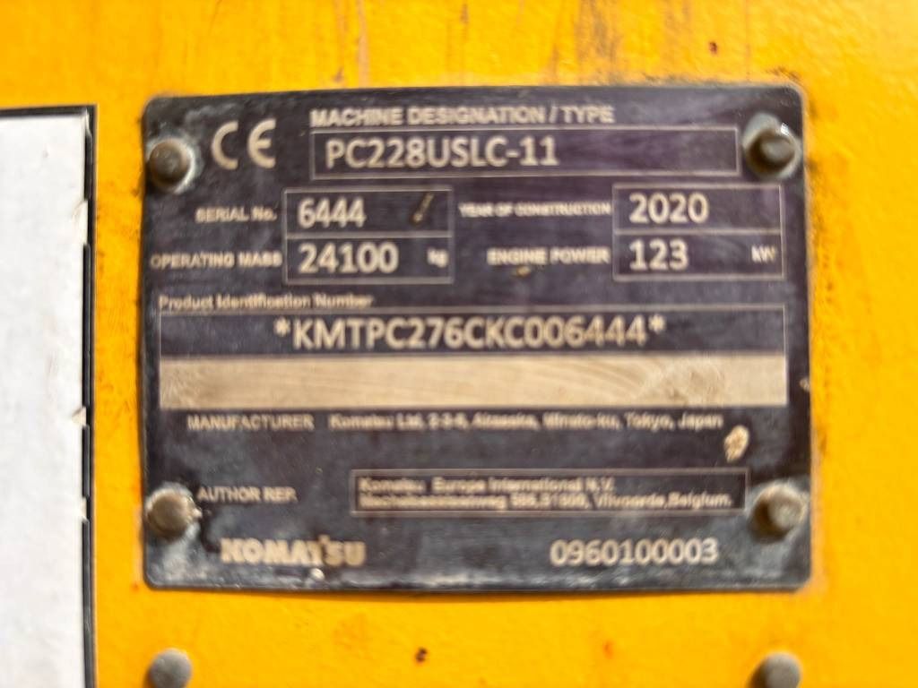 2020 Komatsu PC228USLC-11 Crawler Excavator