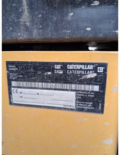 2021 Caterpillar M315F Wheel Excavator