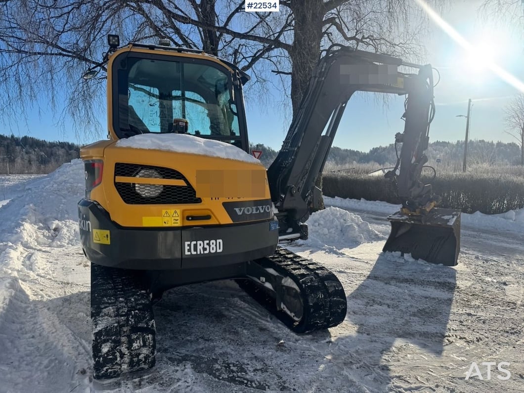 2018 Volvo ECR58D Mini Excavator