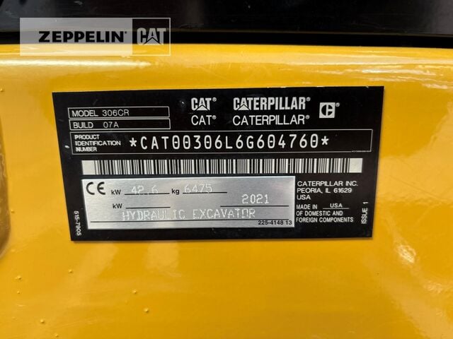2021 Caterpillar 306CR-07A Mini Excavator
