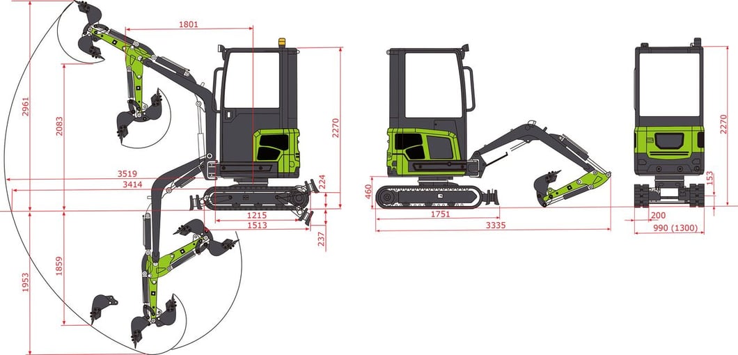 2025 Zaox ZA16A Mini Excavator