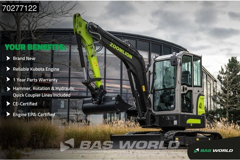 2024 Zoomlion ZE35GU Mini Excavator