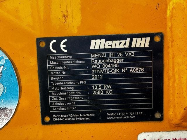 2012 IHI 25VX3 Mini Excavator
