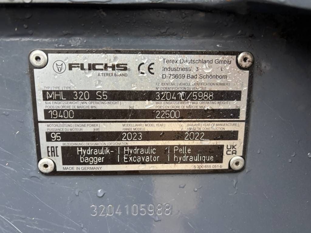 2022 Fuchs MHL320F Material Handler