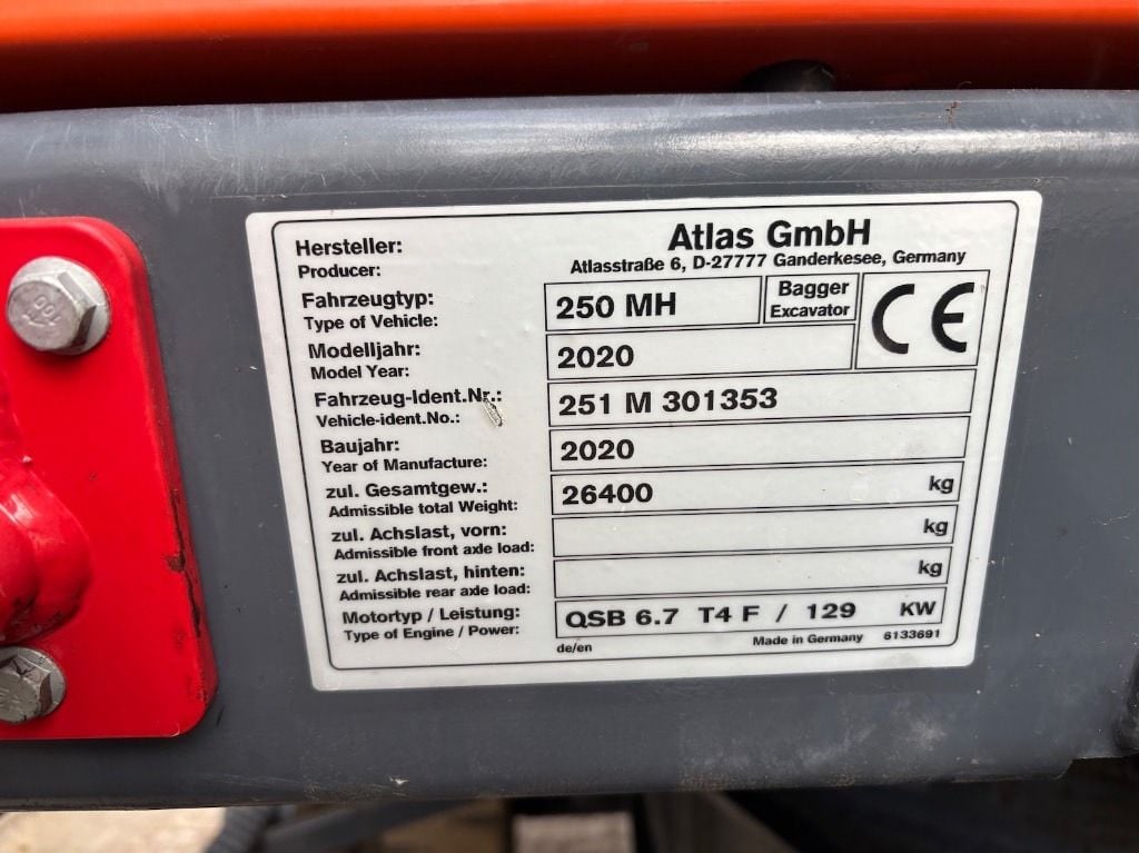 2020 Atlas 250MH Material Handler