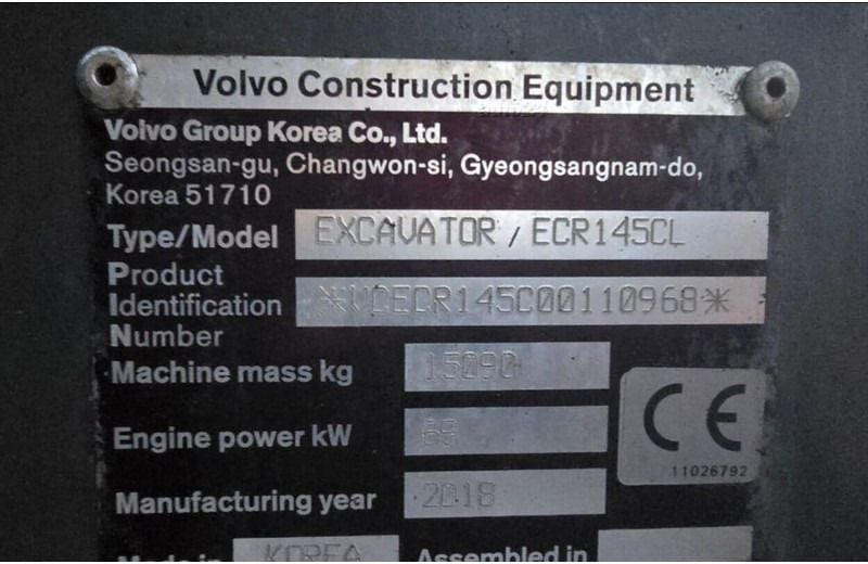 2018 Volvo ECR145CL Crawler Excavator