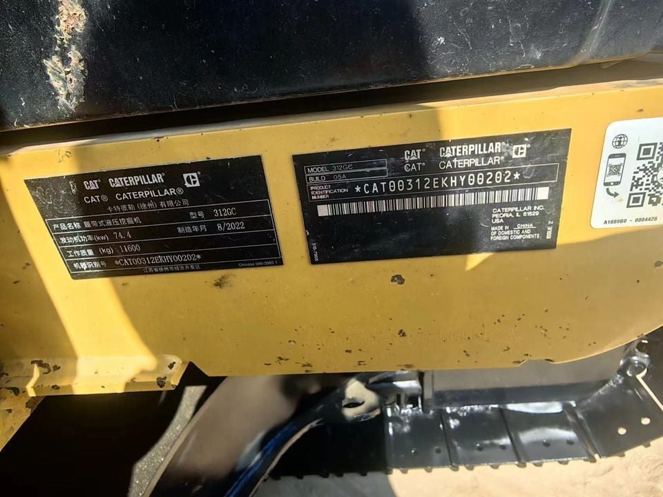 2022 Caterpillar 312GC Crawler Excavator