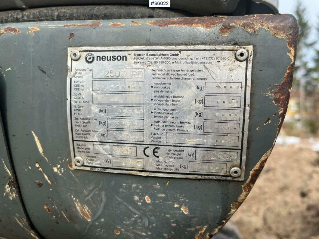 2007 Wacker Neuson 2503 RD Mini Excavator