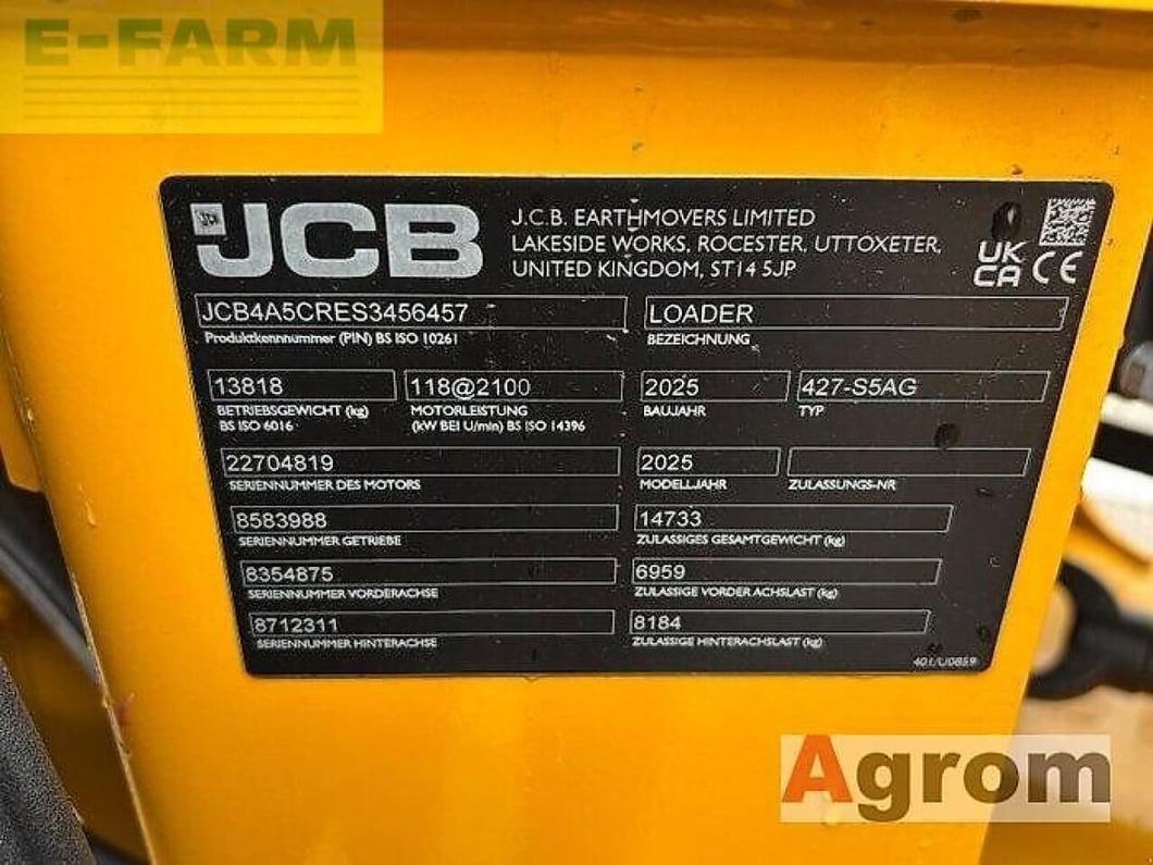 2025 JCB 427HT AGRI Mini Excavator