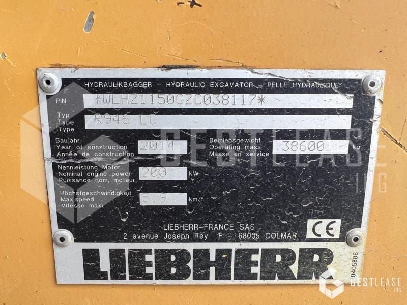 2014 Liebherr R946LC Crawler Excavator