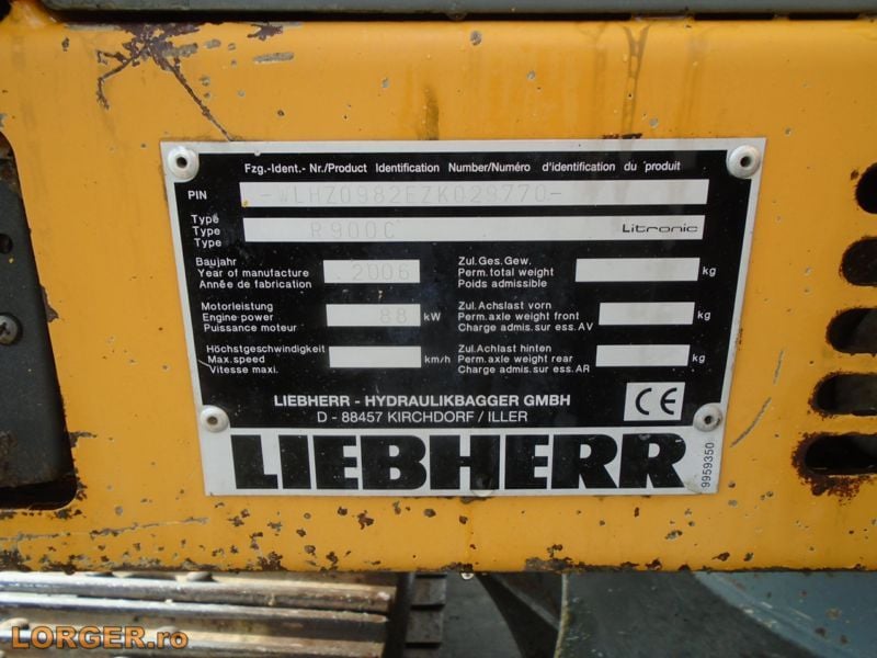 2006 Liebherr R900C Crawler Excavator