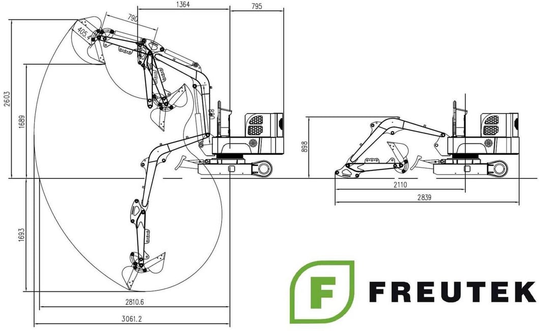 2025 Freutek EKN0015 Mini Excavator