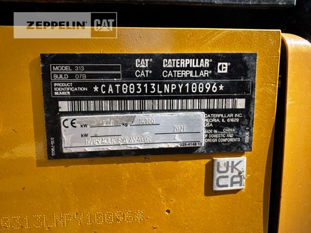2021 Caterpillar 313-07B Crawler Excavator
