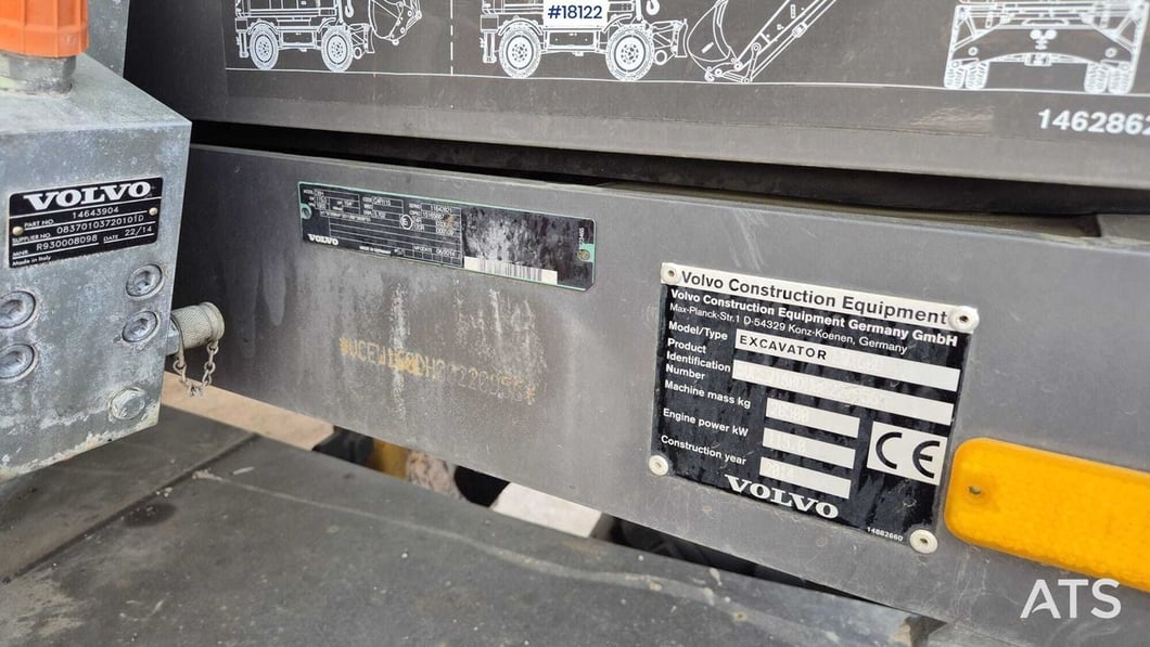 2014 Volvo EW160D Wheel Excavator