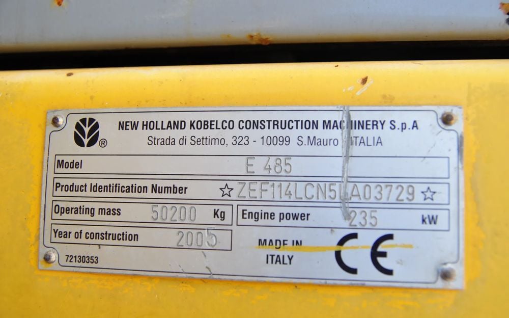 New Holland E485 Crawler Excavator