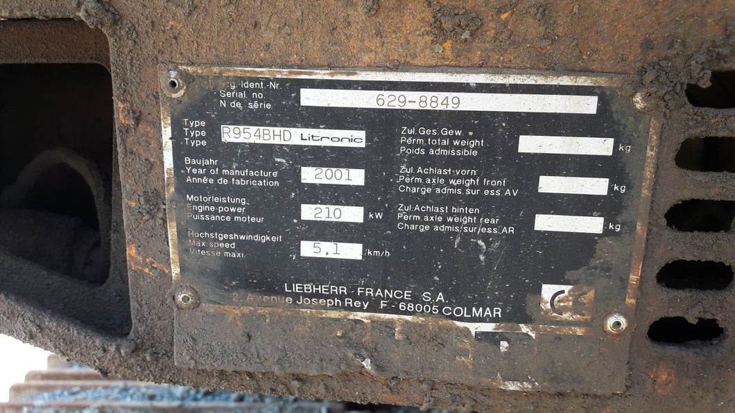 2001 Liebherr R954 B Crawler Excavator