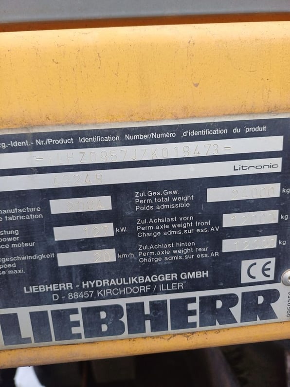 2003 Liebherr A924B Wheel Excavator