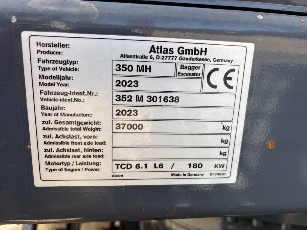 2023 Atlas 350MH Material Handler