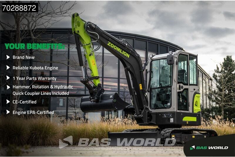 2024 Zoomlion ZE26GU Mini Excavator
