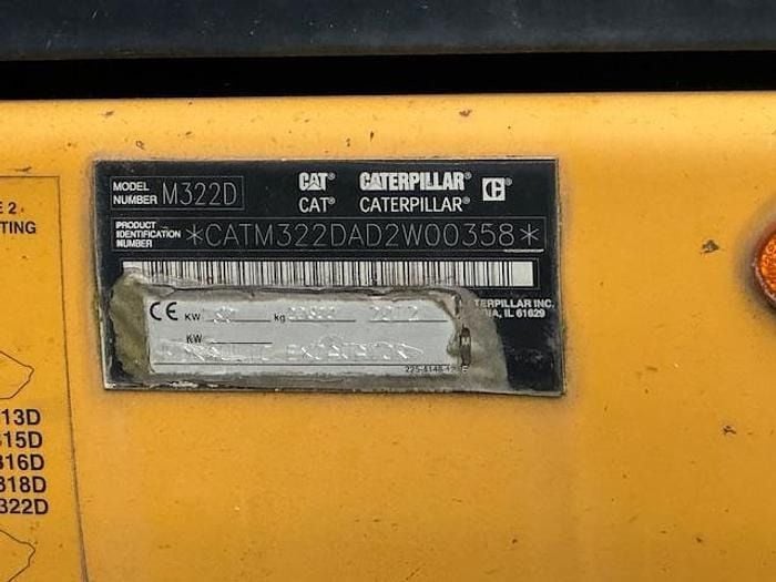 2012 Caterpillar M322D Wheel Excavator