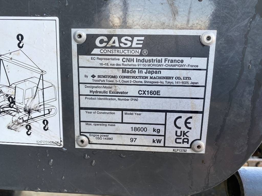 2024 CASE CX 160E Crawler Excavator