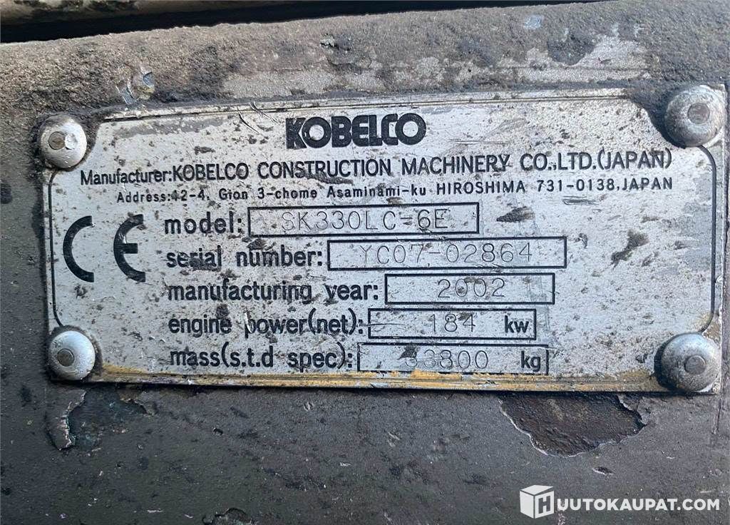 2002 Kobelco SK330LC-6E Crawler Excavator