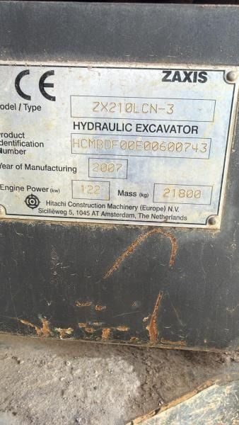 2007 Hitachi ZX210 Crawler Excavator