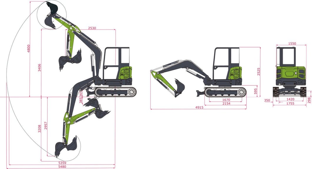 2025 Zaox ZA38A Mini Excavator