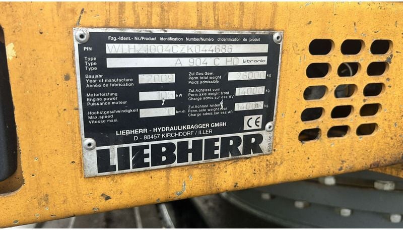 Liebherr A904 C HD Wheel Excavator