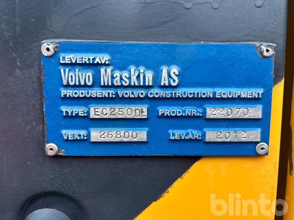 2011 Volvo EC250DL Crawler Excavator