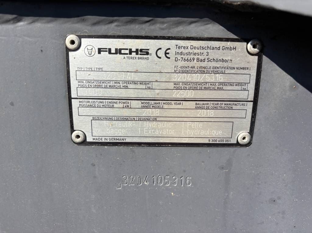 2018 Fuchs MHL320F Material Handler