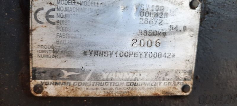 2006 Yanmar SV100 Mini Excavator