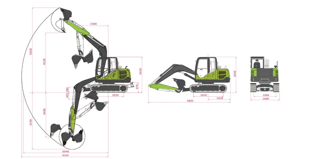 2025 Zaox ZX65A Mini Excavator