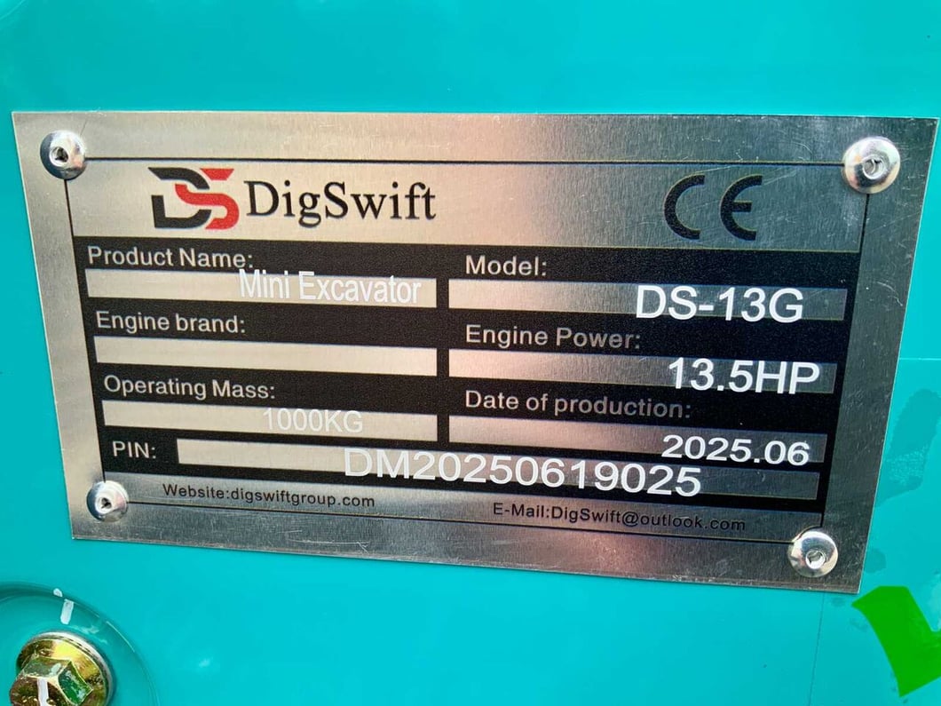 2025 Digswift DS13G Mini Excavator